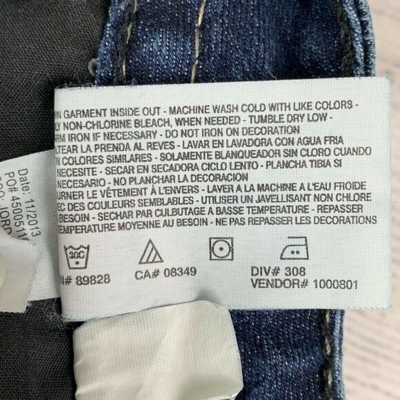 Nine West Jeans Capri 10 30 Dark Wash Embellished Pockets Inseam 22" Cuffed - Picture 9 of 9